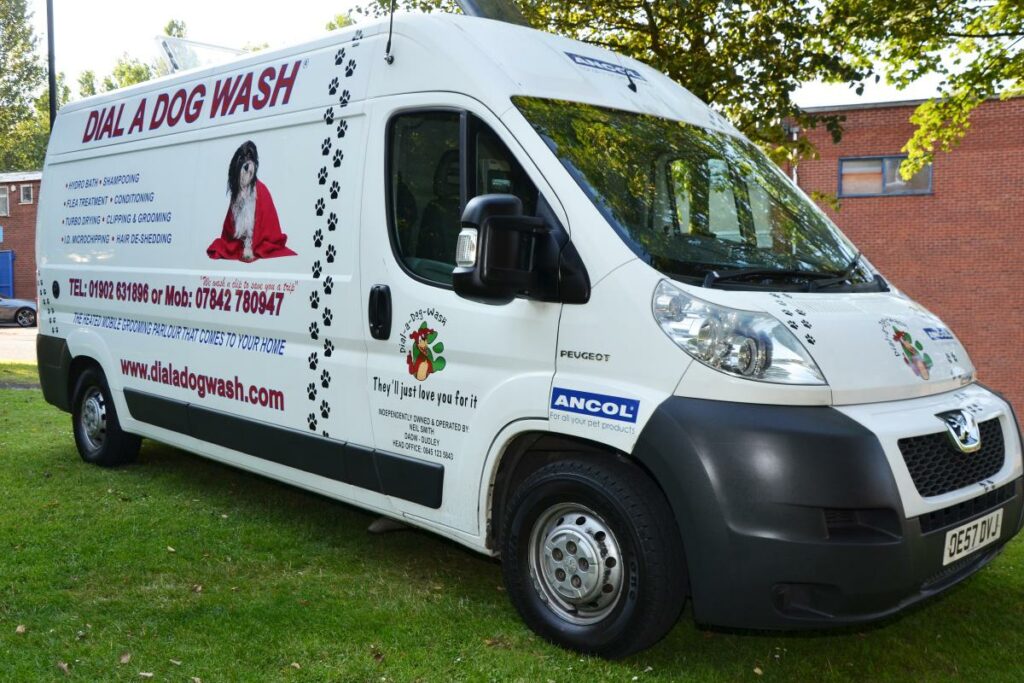 Dial a dog wash van