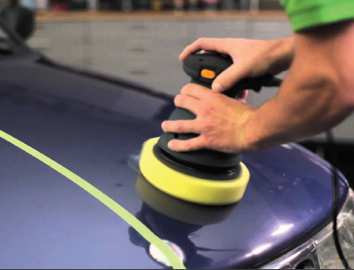 Polishing a car