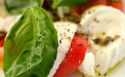 Leaf, Mozarella and Tomato