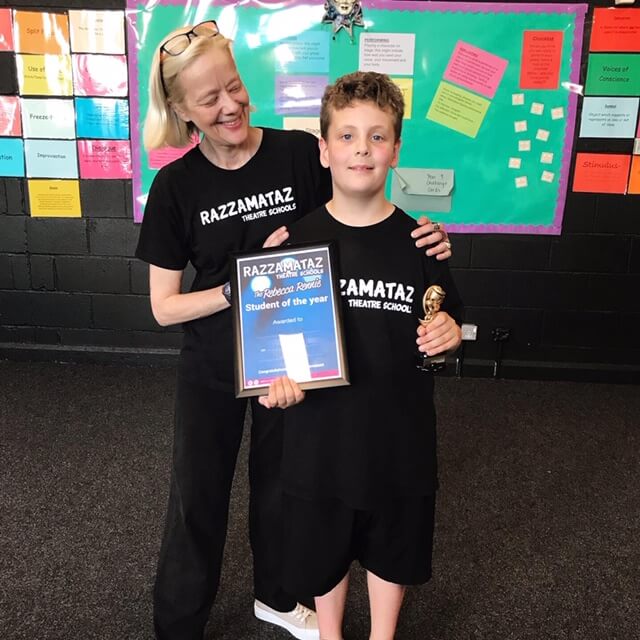 Riley with his Principal Victoria at Razzamataz Queens Park