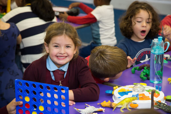 Girl Enjoying Connect Four