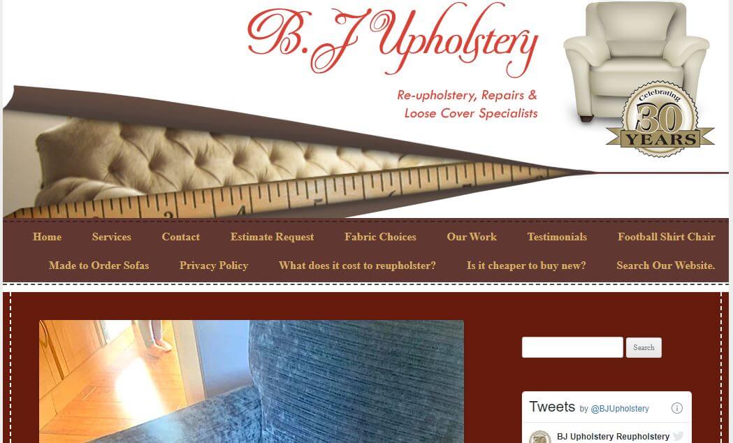 B J Upholstery Website